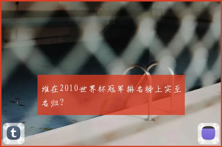 谁在2010世界杯冠军排名榜上实至名归?